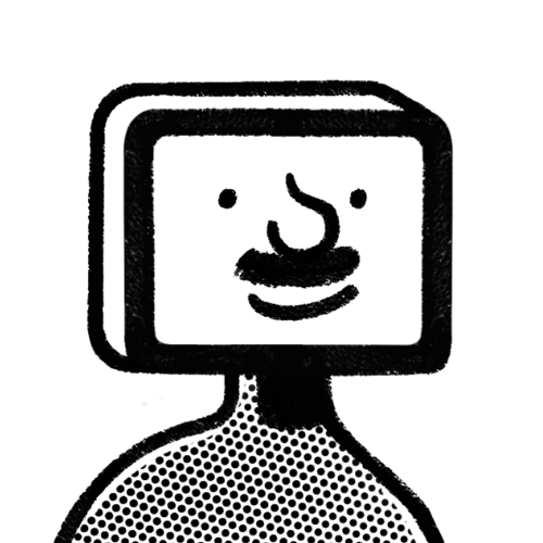 Eazyclick mascot illustration with a moustache