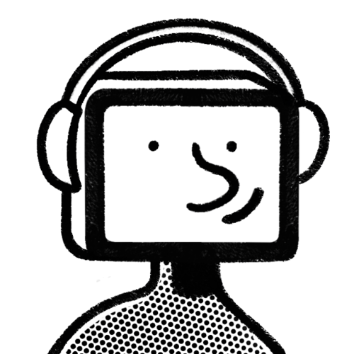 Eazyclick mascot illustration wearing headsets