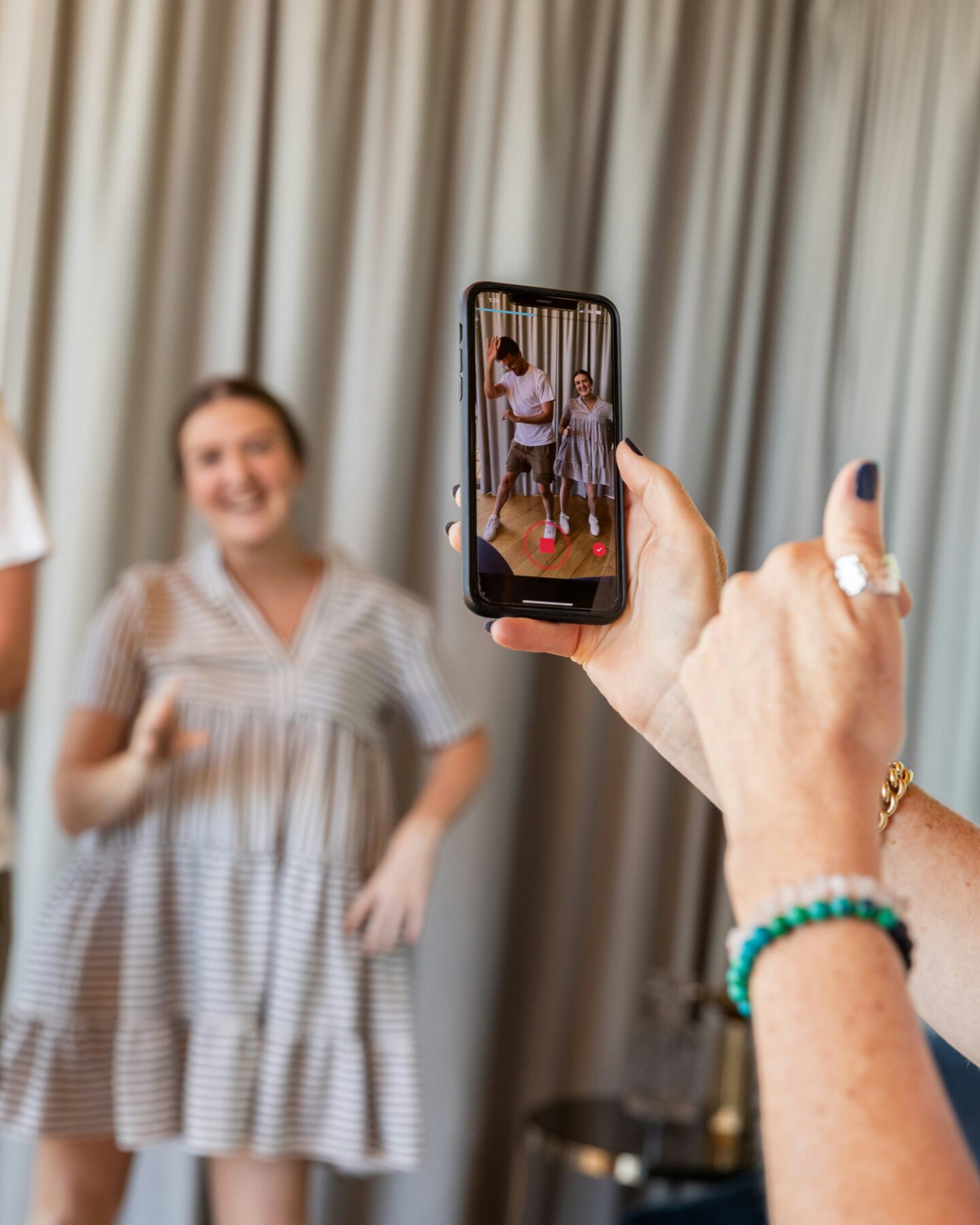 Influencers and content creators recording videos and taking photos to share their work on their professional websites