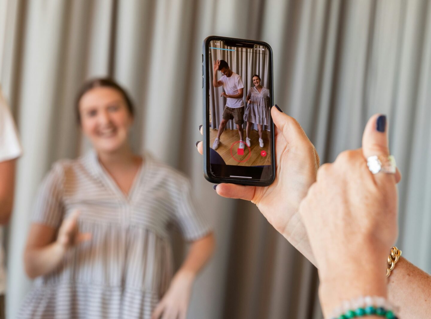 Influencers and content creators recording videos and taking photos to share their work on their professional websites