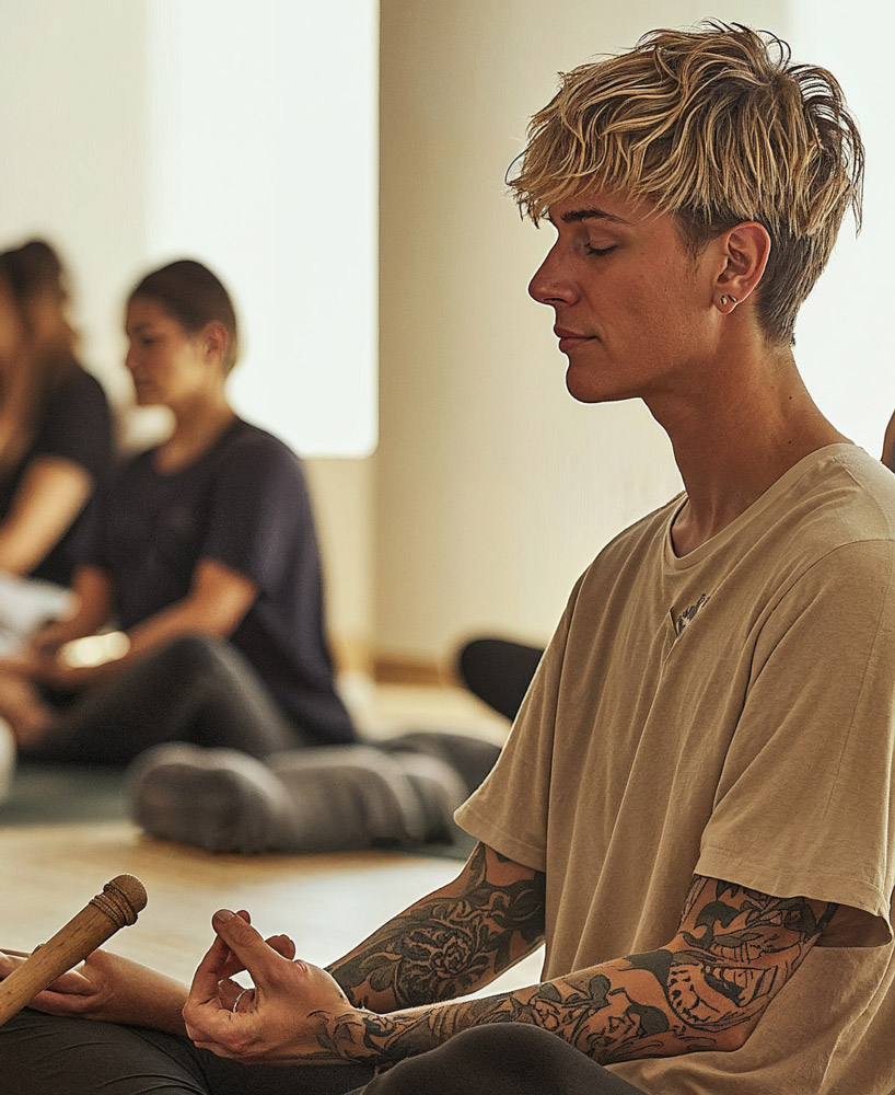 Photo of a person doing yoga