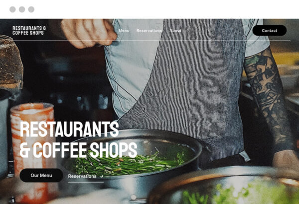 Restaurant website optimized for high search engine rankings, featuring an interactive menu and seamless online booking functionality.